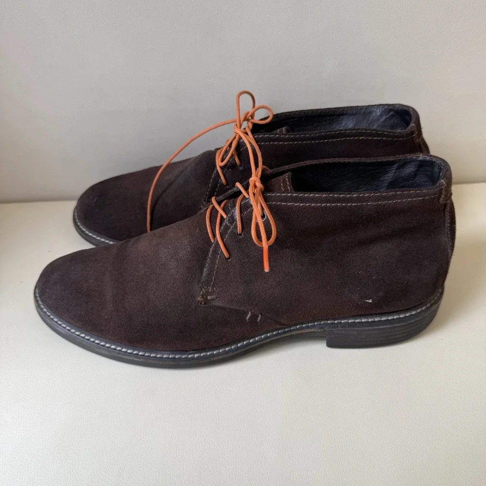 1901 Men's Size 11M Brown Suede Chukka Boots Lace Up Desert Ankle Boots